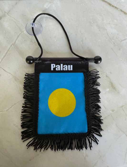 Palau Rear View Mirror Flag