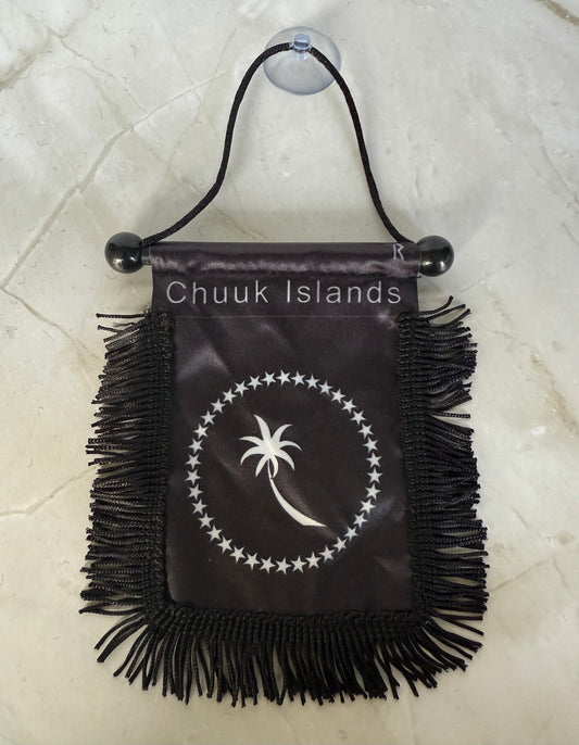 Chuuk Islands (Black) Rear View Mirror Flag