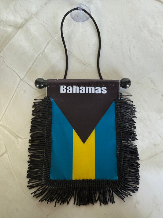 Bahamas Rear View Mirror Flag