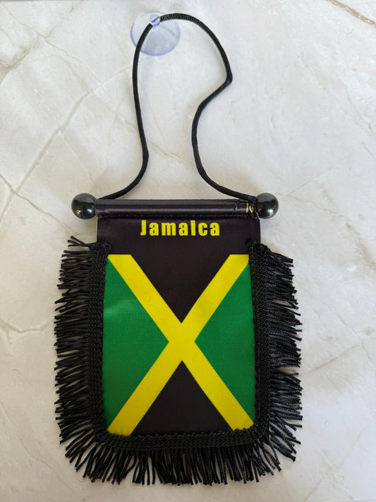 Jamaica Rear View Mirror Flag