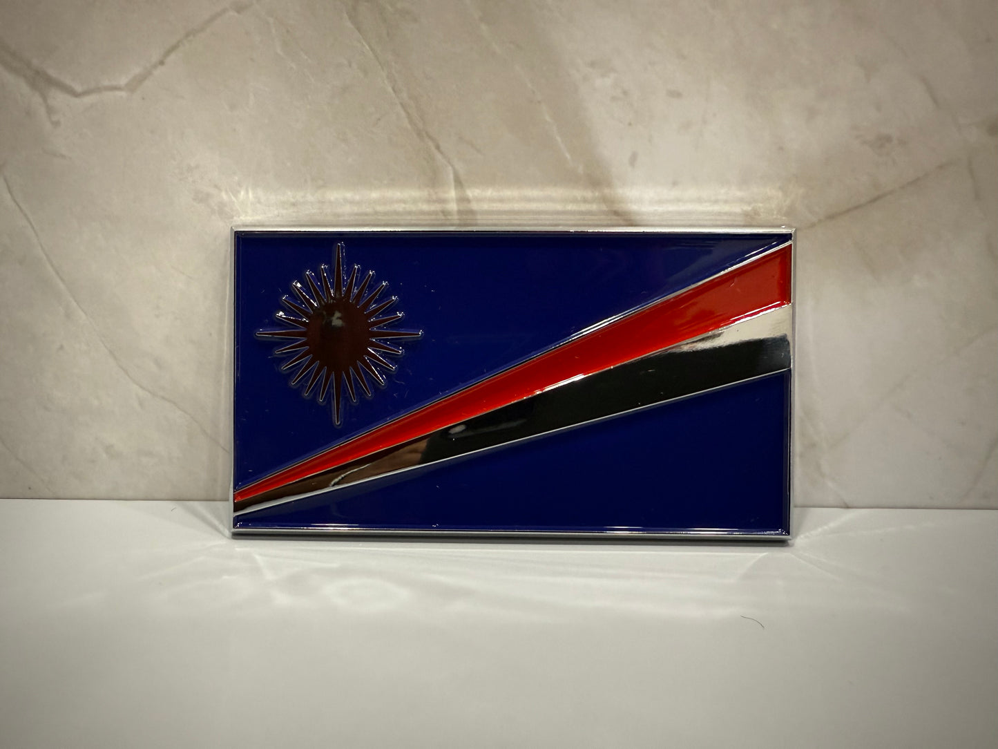 Marshall Islands Car Emblem (Blue)