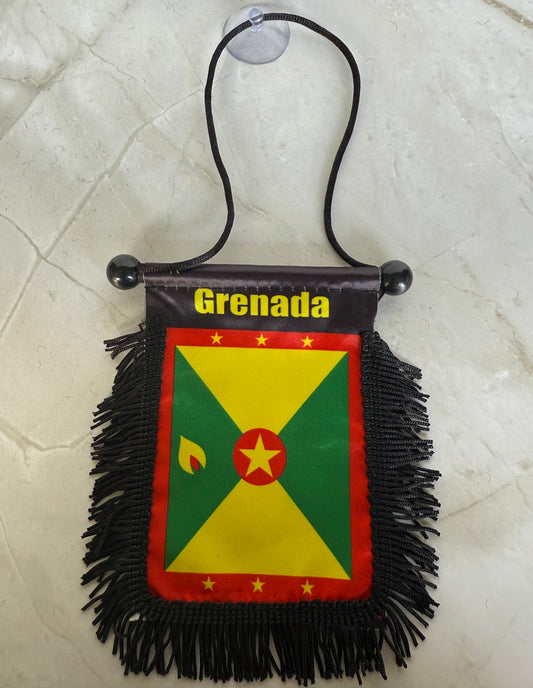 Grenada Rear View Mirror Flag