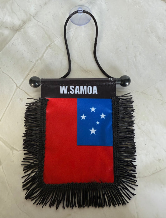 Western Samoa Rear View Mirror Flag