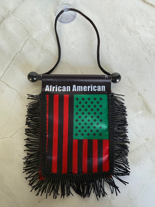 African American Rear View Mirror Flags