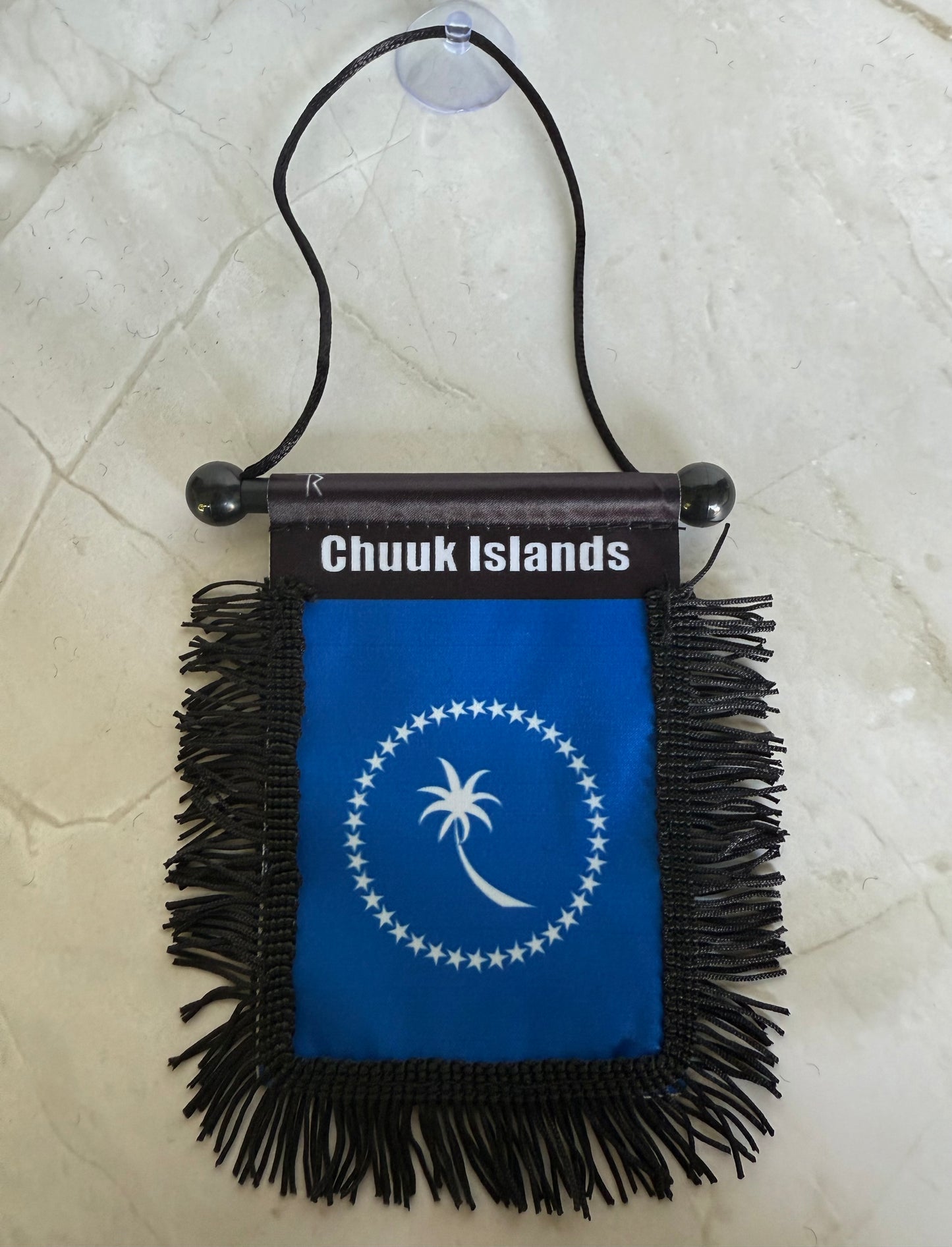 Chuuk Islands (Blue) Rear View Mirror Flag