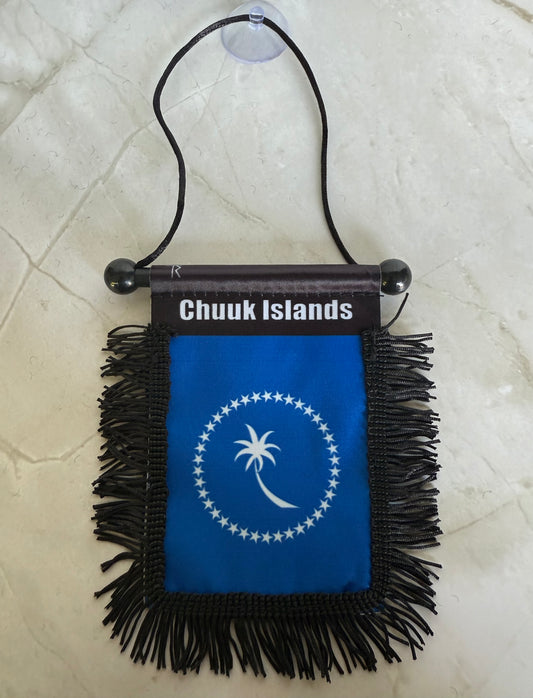 Chuuk Islands (Blue) Rear View Mirror Flag