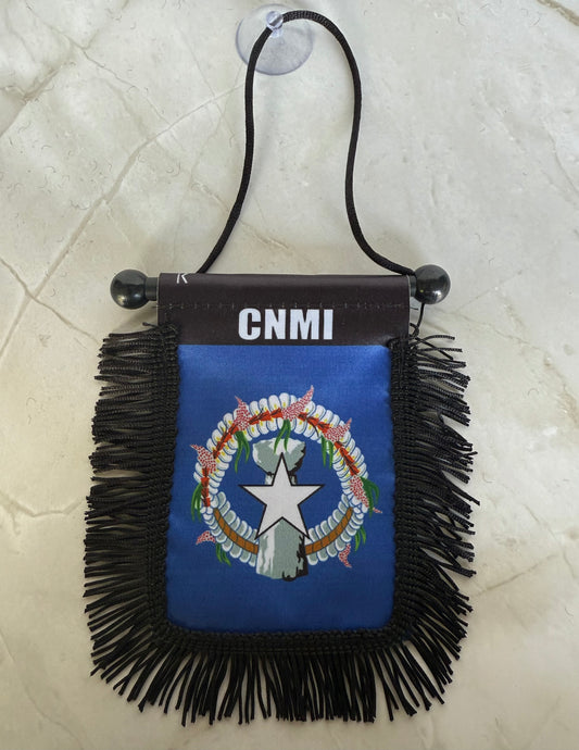 CNMI Rear View Mirror Flag
