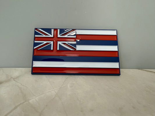 Hawaii Car Emblem (Red, White & Blue)