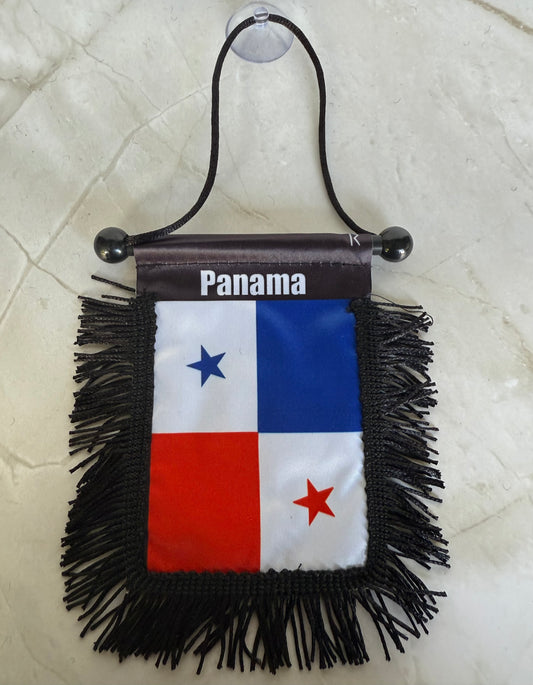 Panama Rear View Mirror Flag