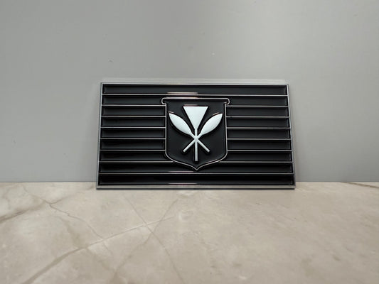 Kanaka Maoli Car Emblem Black & Chrome)