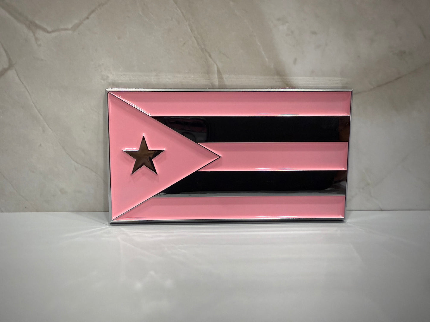 Puerto Rico Car Emblem (Pink)