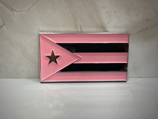 Puerto Rico Car Emblem (Pink)
