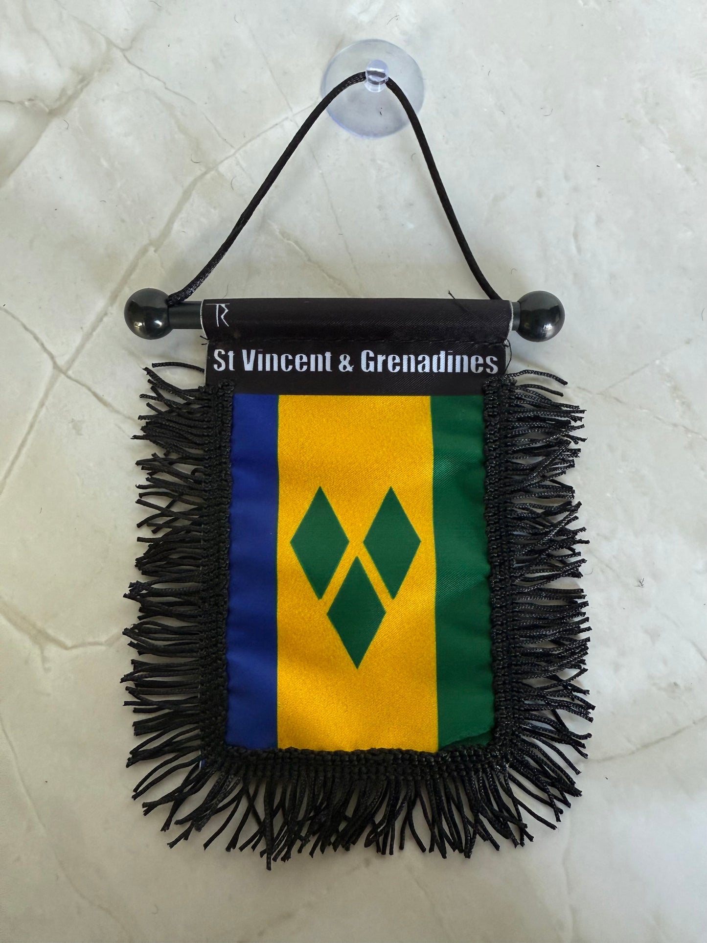 St. Vincent & Grenadines Rear View Mirror Flag