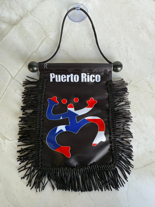 Puerto Rico Rear View Mirror Flag