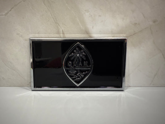 Guam Car Emblem (Black & Chrome)