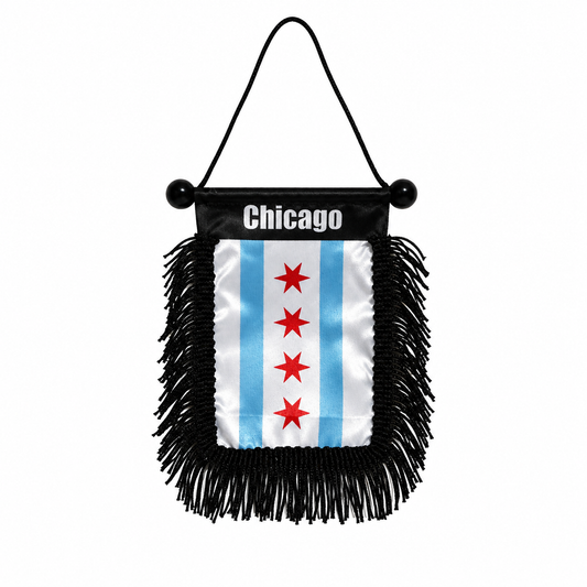 Chicago Rear View Mirror Flag
