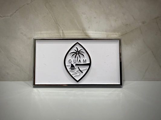 Guam Car Emblem (White)