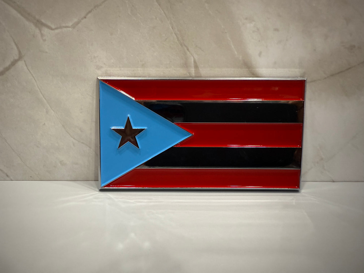 Puerto Rico Car Emblem (Light Blue)