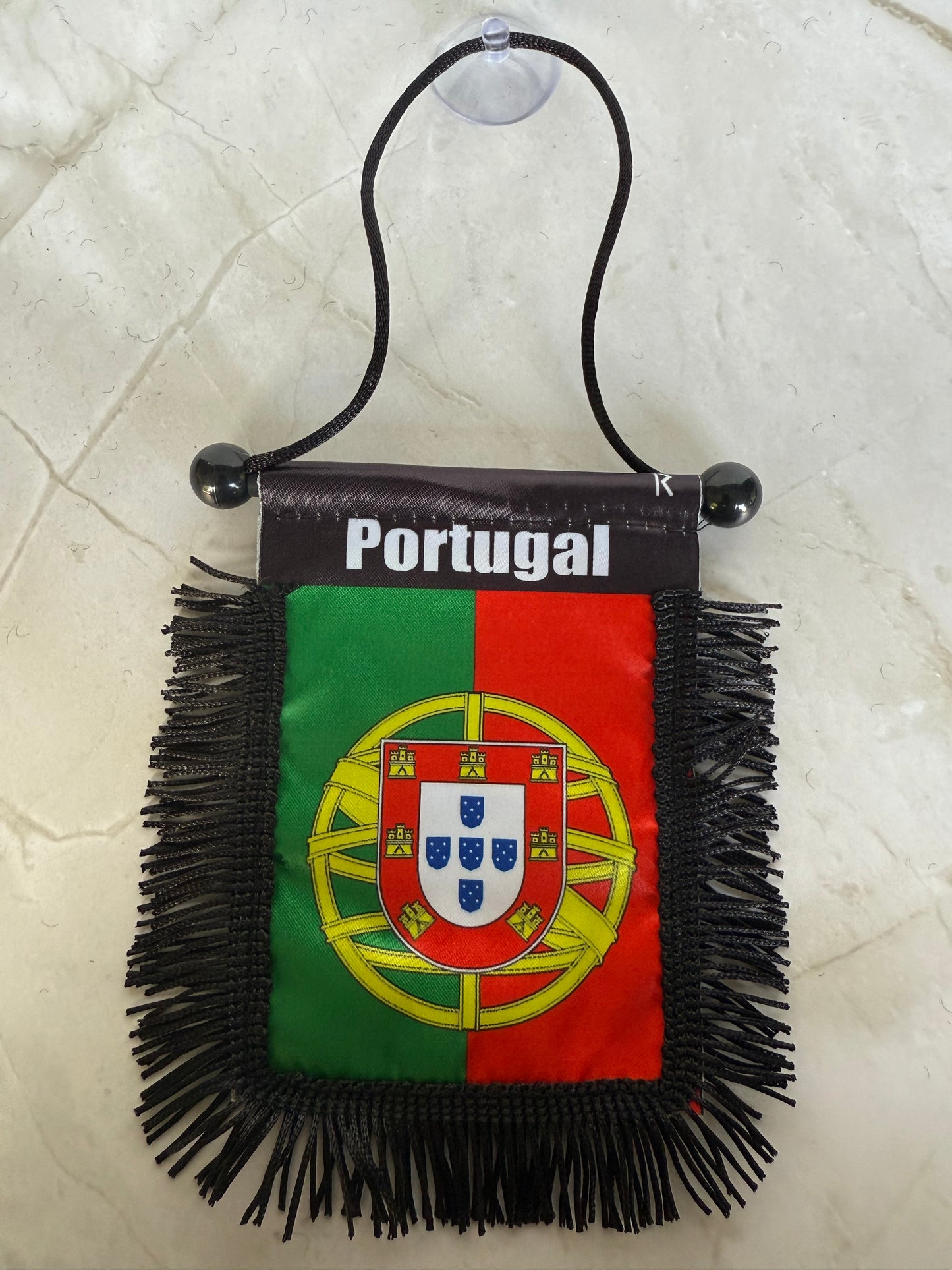 Portugal Rear View Mirror Flag